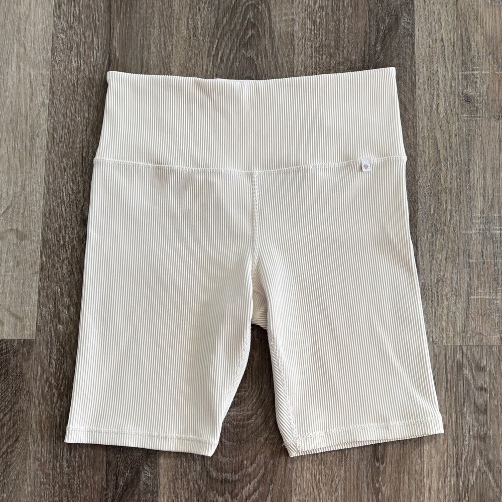 Athleta x Alicia Keys Keys Elation Rib 9” Bike Short White #988896 - Size: Large